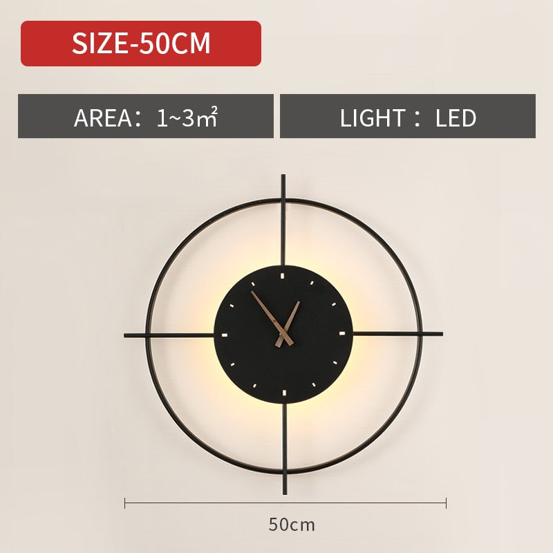 Hot sale Nordic LED Wall Lamps Art Clock Design Wall Sconce Creative Aisle Bedroom Living Room Background Wall Decor Wall Light