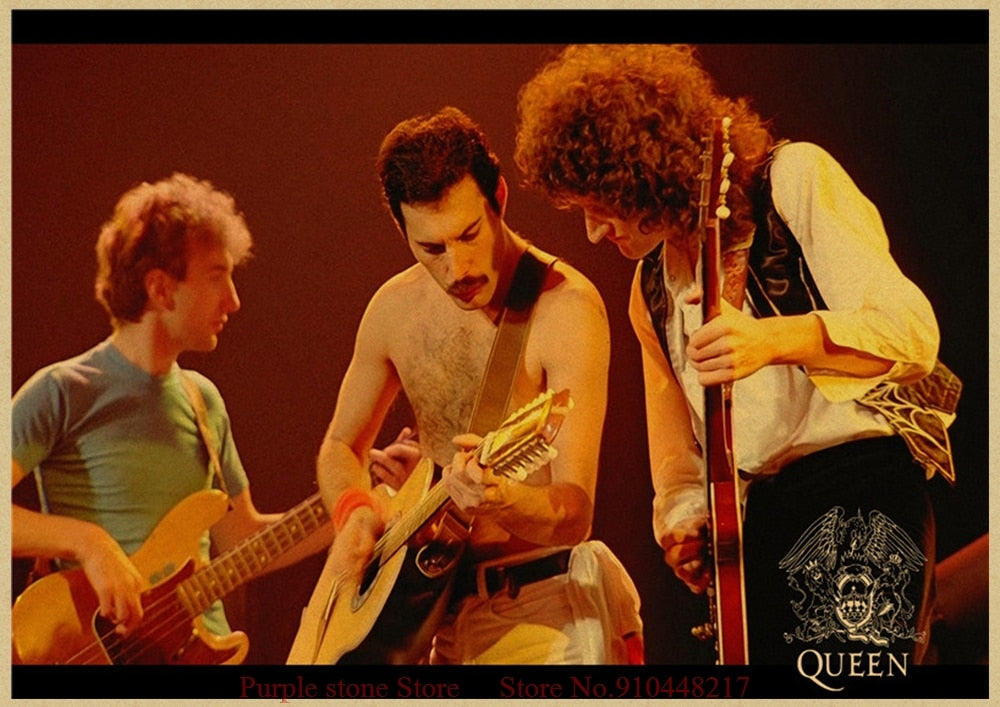 Queen Band Music Kraft Paper Poster Wall Stickers Home Decoration High Quality Prints HOME ART