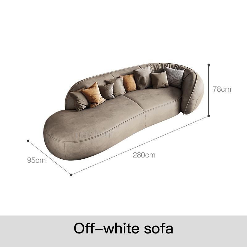 Top Crown Designer Profiled Sofa Light Luxury Living Room Milan 2021 New High-End Frosted Leather Trendy Personalized Sofa