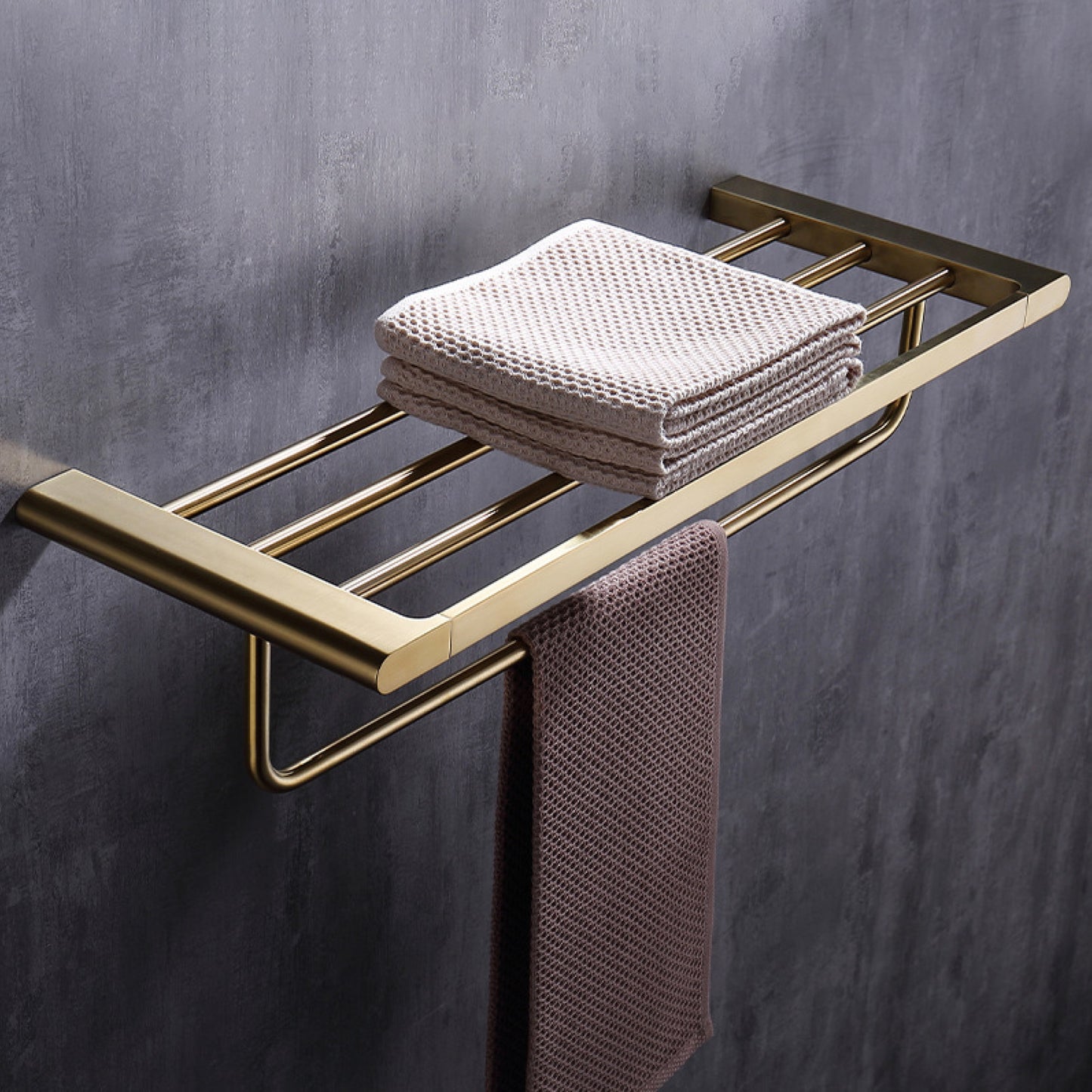 304 stainless steel brushed gold bath towel rack towel rack storage rack hardware bathroom bathroom Hotel Pendant Set