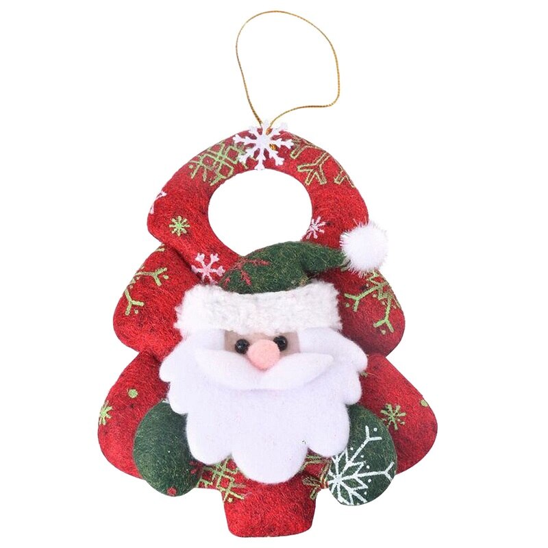 14.5x10.5cm Christmas Door Hanging Doll Xmas Ornaments Santa Claus Elk Snowman Pendants Drop Christmas Tree Decorations for Home