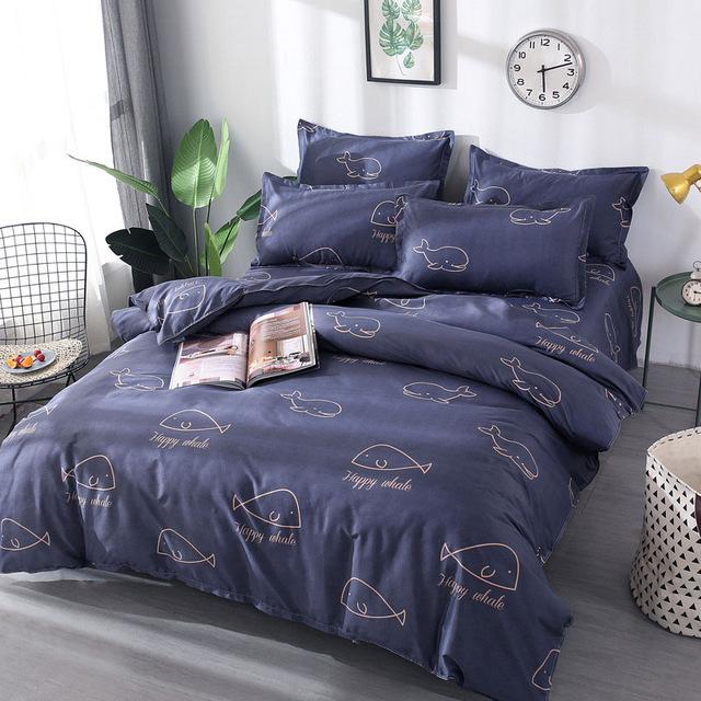 Christmas Decoration Deer Pattern Bed Cover Set Duvet Cover Adult Child Bed Sheet and Pillowcases Comforter Bedding Set 61010