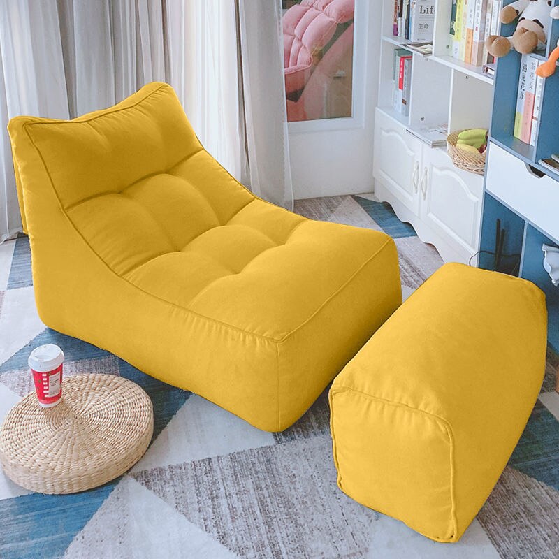 Light Luxury Contracted Small Rental Bedroom Tatami Balcony Lazy Bean Bag Can Lie Down Can Lie Down Small Sofa Single Chair