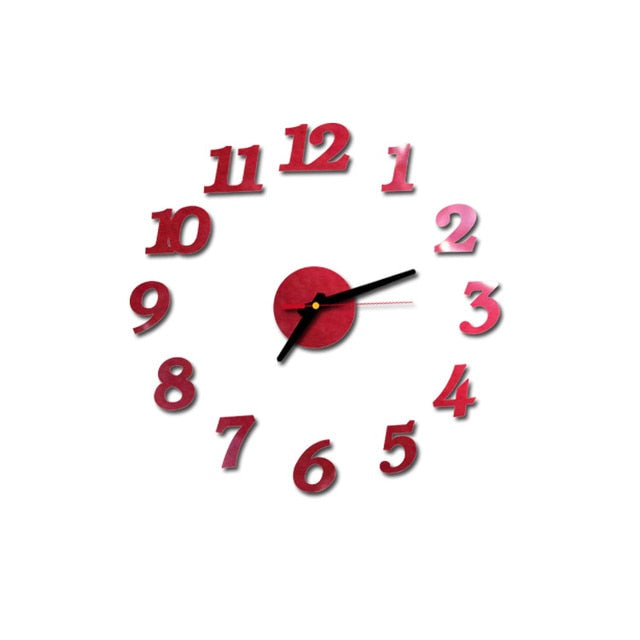 Modern Large Wall Clock 3d Mirror Sticker Unique Big Number Watch Diy Decor Wall Clock Art Sticker Decal Home Modern Decoration