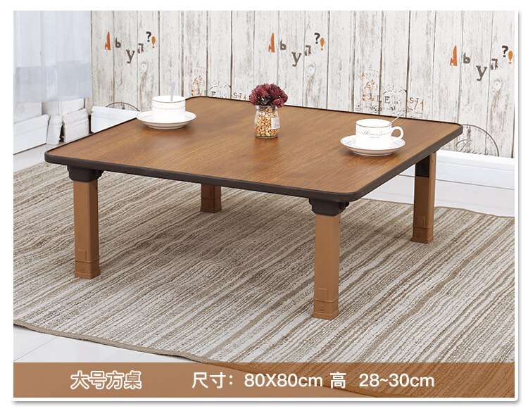 Household Folding Table Multi-functional Round Rectangle Square Small Dining Coffe Table Tatami Bay Window Table Home Furniture