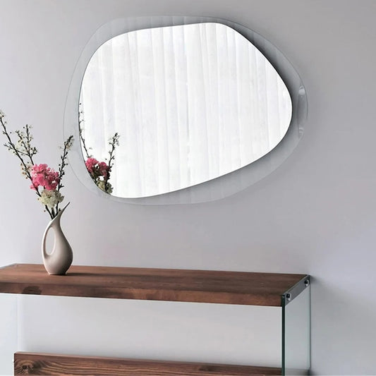 Modern Design Irregular Makeup Mirror Bedroom Acrylic Asymmetrical Hallway Mirror Portable Quality Lusterko Room Decoration