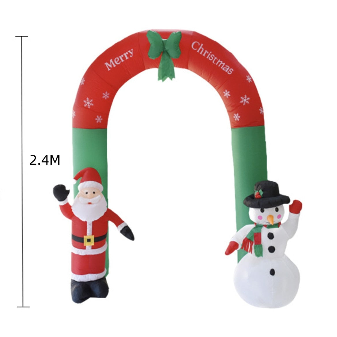 2.4M Large Christmas Inflatable Outdoor Decorations Santa Claus LED Light Outdoor Christmas Decoration for Home Garden New Year