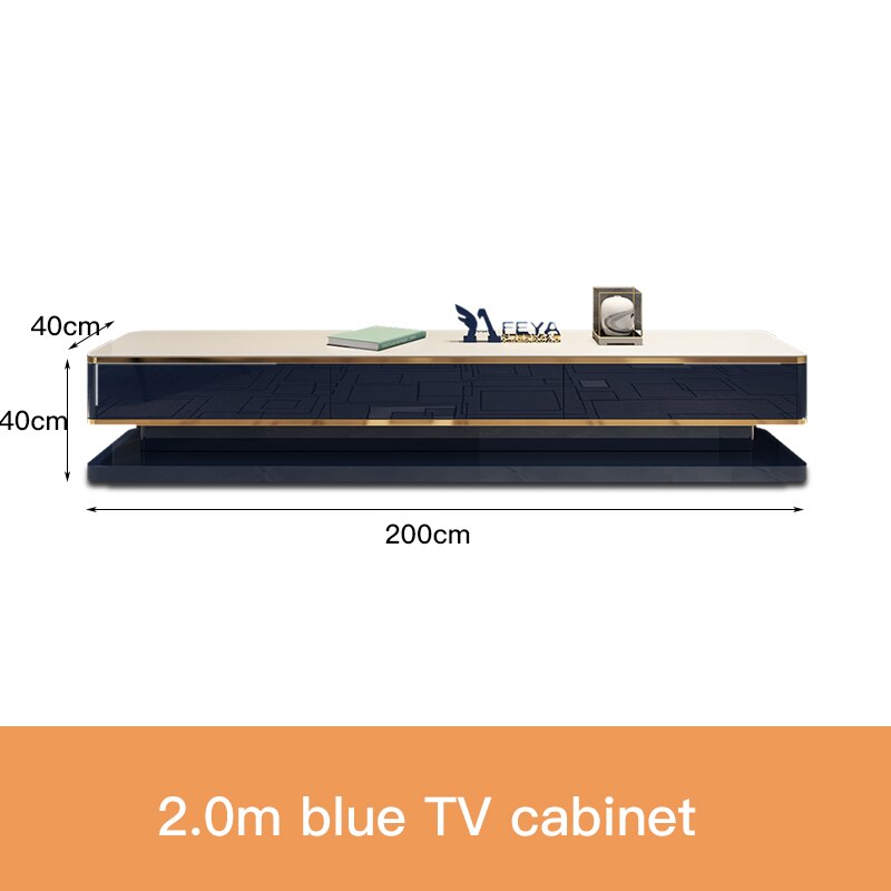 New Light Luxury Modern Coffee Table Tv Cabinet Apartment Living Room Rectangular Floor Cabinet Hong Kong Style Tv Furniture