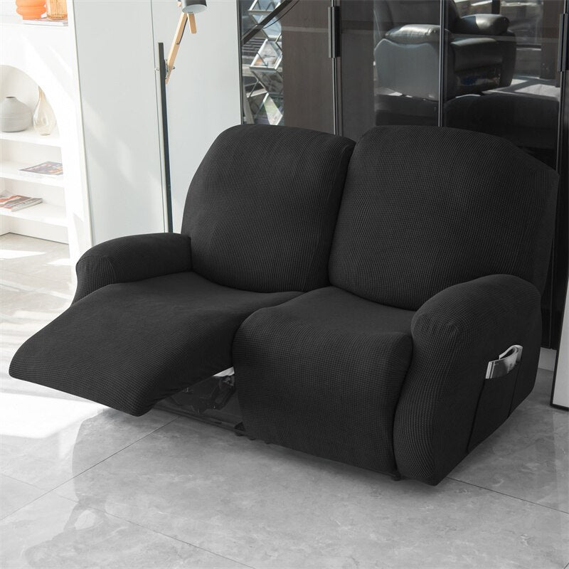 1 2 3 Seater Polar Fleece Recliner Sofa Cover Elastic Spandex Couch Slipcover Lazy Boy Armchair Covers for Living Room Furniture