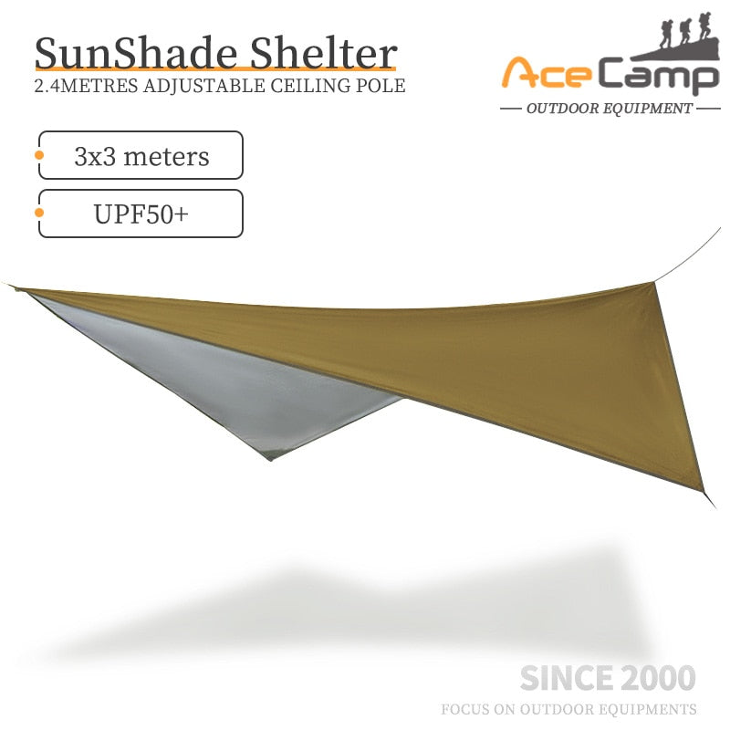 AceCamp Sunshade for Camping, Water-Proof Emergency Shelter,  Outdoor Tent Camping, Hiking Equipments, Beach Garden SunShade