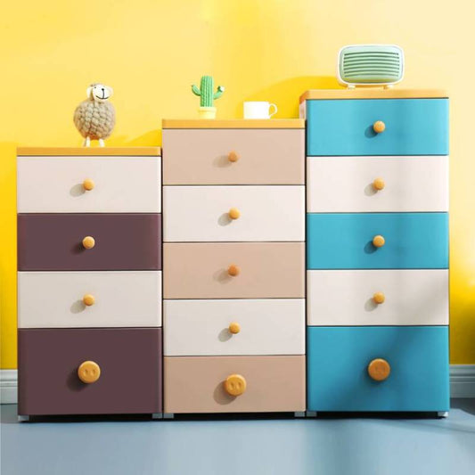 Children&#39;s Storage Cabinet пластиковый комод Furniture Plastic Drawer Type Multi-storey Baby Wardrobe Toy Box