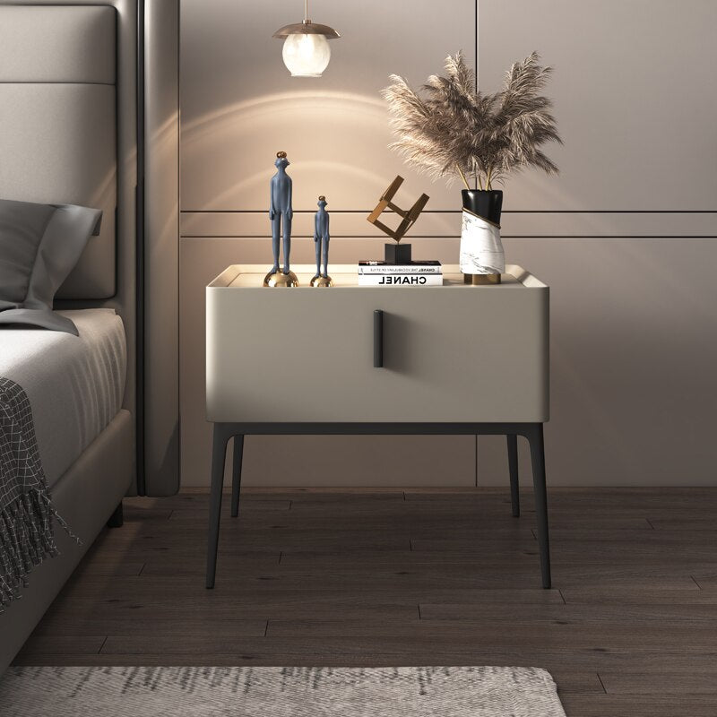 Modern Nightstands Italian Style Night Stand Light Luxury Storage Cabinet Bedroom Furniture Designer High-end Bedside Table