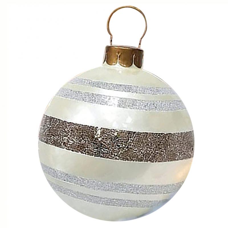 60CM Outdoor Christmas Inflatable Decoration Ball PVC Giant Big Ball Christmas Tree Decorations Toy Ball New 2023