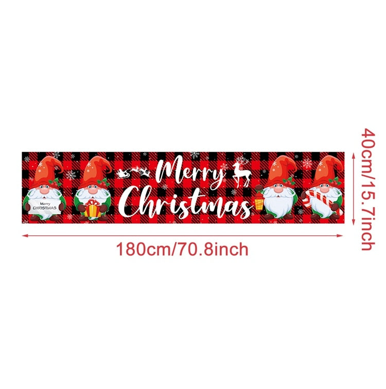 Christmas Outdoor Banner Flag Christmas Decoration For Home 2022 Xmas Ornaments Gifts Navidad Noel Natal Happy New Year 2023