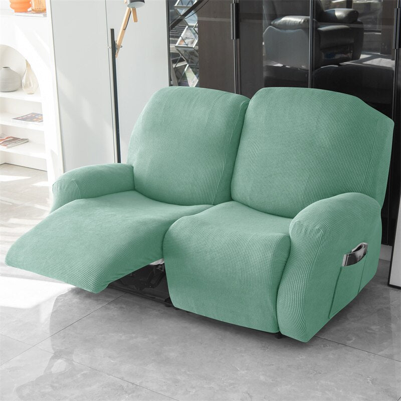 1 2 3 Seater Polar Fleece Recliner Sofa Cover Elastic Spandex Couch Slipcover Lazy Boy Armchair Covers for Living Room Furniture