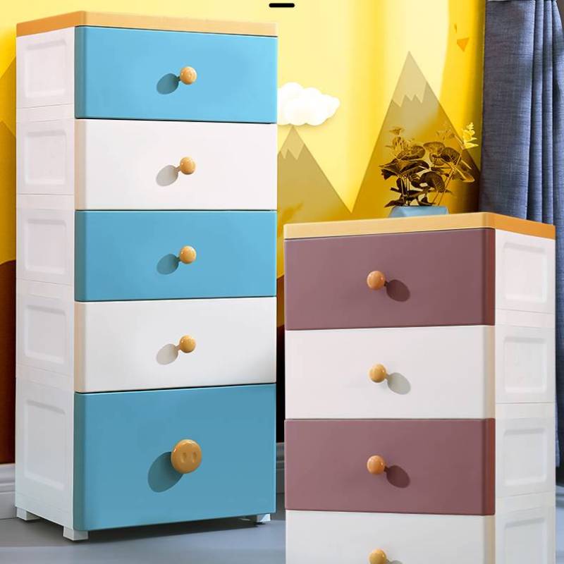 Children&#39;s Storage Cabinet пластиковый комод Furniture Plastic Drawer Type Multi-storey Baby Wardrobe Toy Box