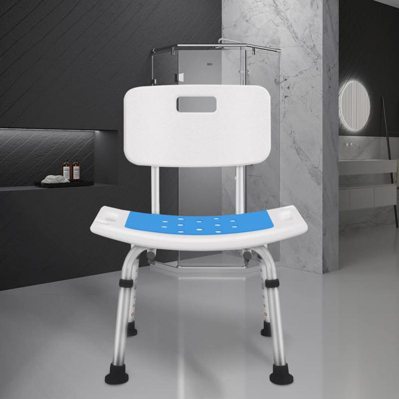 Bathroom And Shower Chair Elderly Folding Bath Chair Furniture Stool Shower Bench Non-slip Bath Chair 6 Gears Height Adjustable