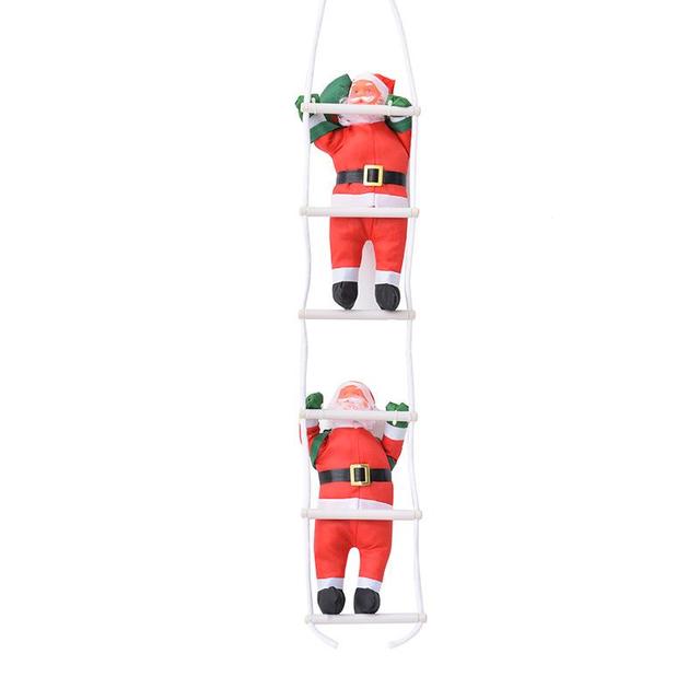 Climbing Rope Ladder Santa Claus Christmas Pendant Christmas Tree Hanging Doll Ornament Outdoor Xmas Party Home Decor Toy Gift