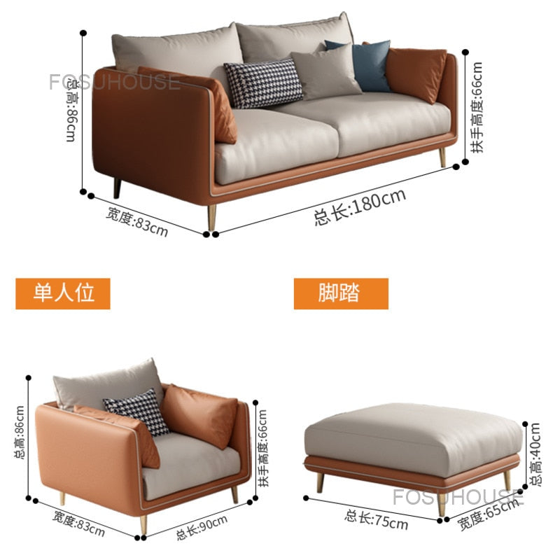 New Modern fabric Living Room Sofas Italian Home Furniture Simple Single Bedroom Sofa Light Luxury Small Backrest Sofa Chair