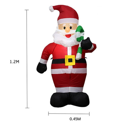 2.4M Large Christmas Inflatable Outdoor Decorations Santa Claus LED Light Outdoor Christmas Decoration for Home Garden New Year