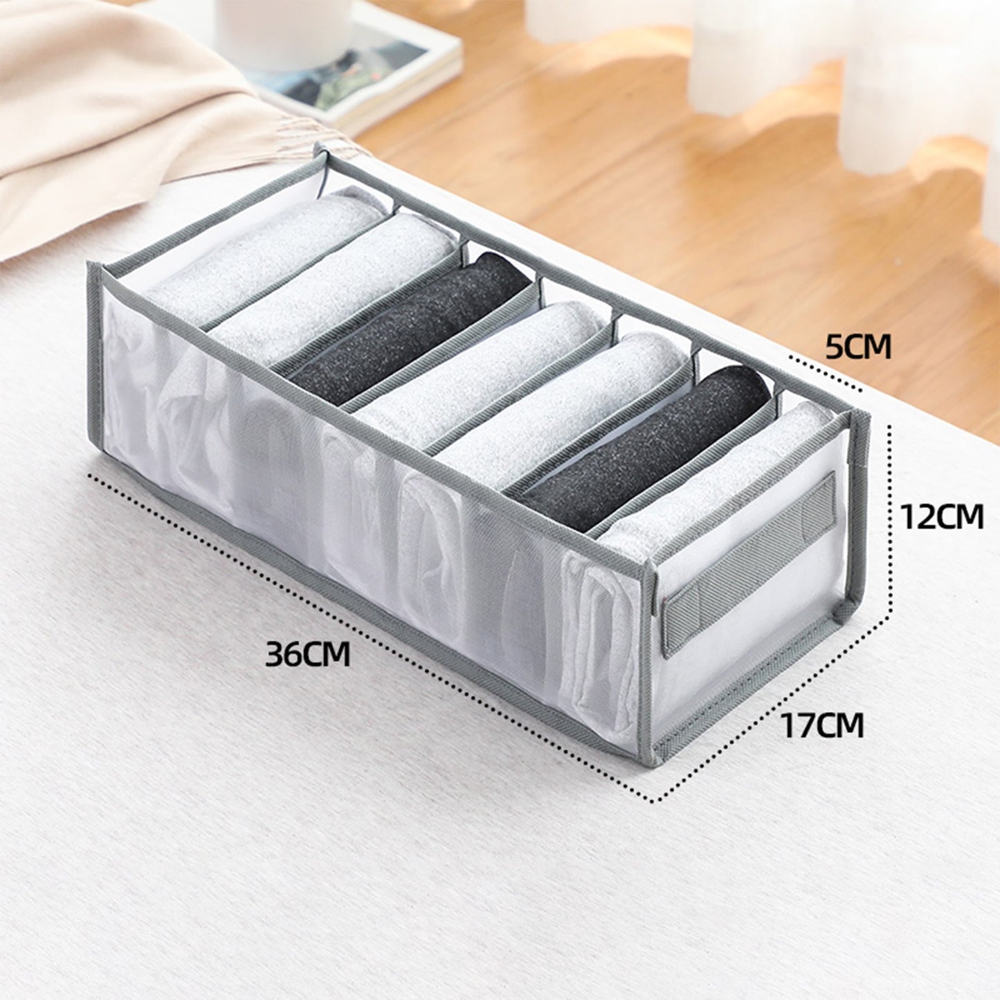 Closet Organizer For Underwear Socks Home Cabinet Divider Storage Box Storage Organizer for clothes Foldable Drawer Organizer