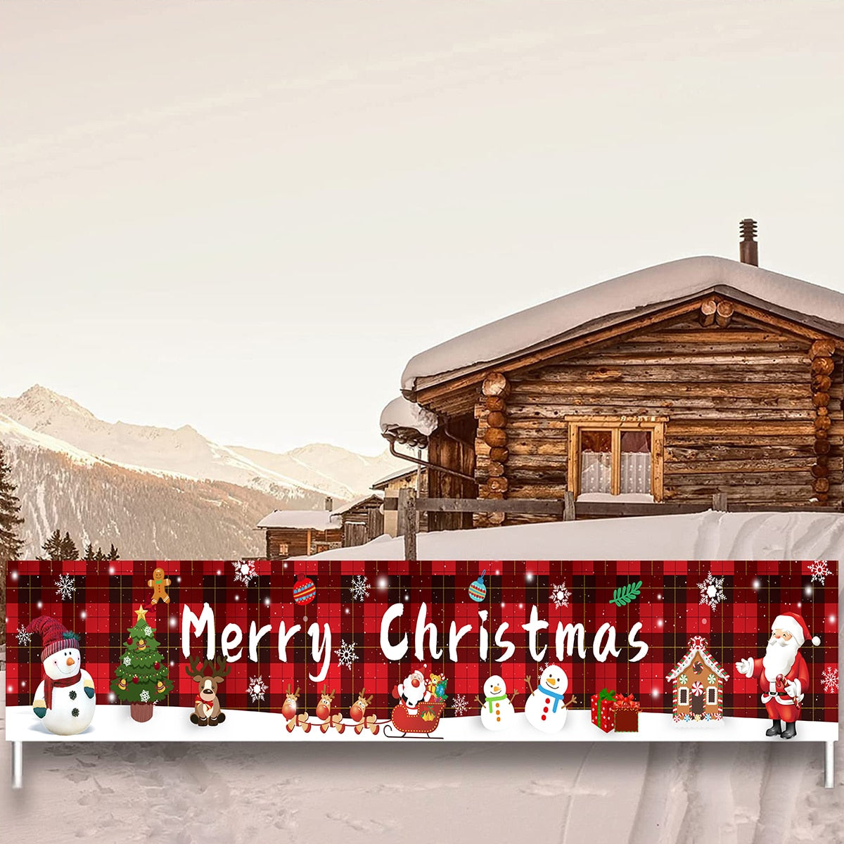 Christmas Outdoor Banner Flag Christmas Decoration For Home 2022 Xmas Ornaments Gifts Navidad Noel Natal Happy New Year 2023