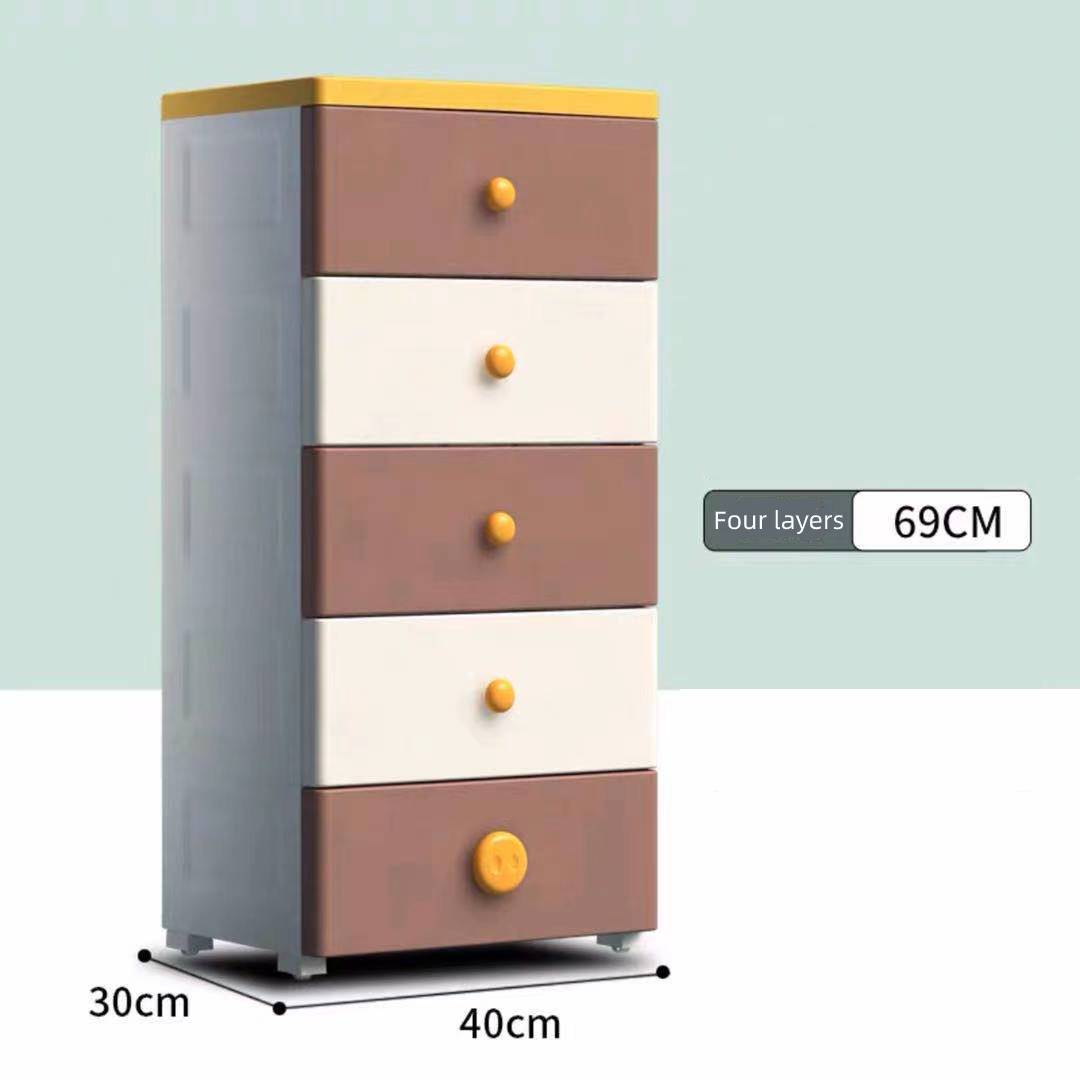 Children&#39;s Storage Cabinet пластиковый комод Furniture Plastic Drawer Type Multi-storey Baby Wardrobe Toy Box