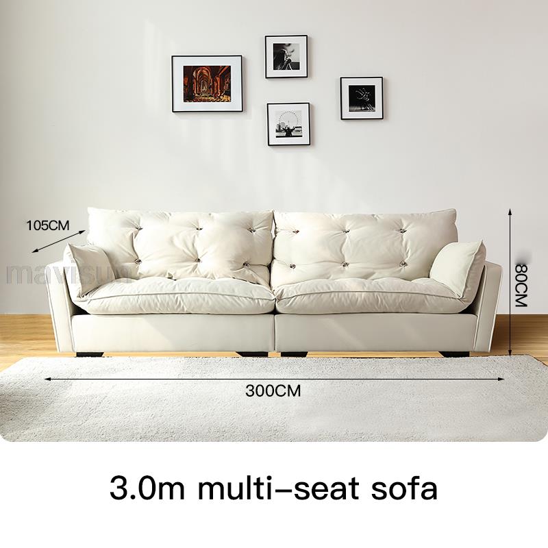 New Arrival Italian Technology Cloth White Recliner Sofa Living Room Armchair Home Furniture Modern Luxury For High-end Villa