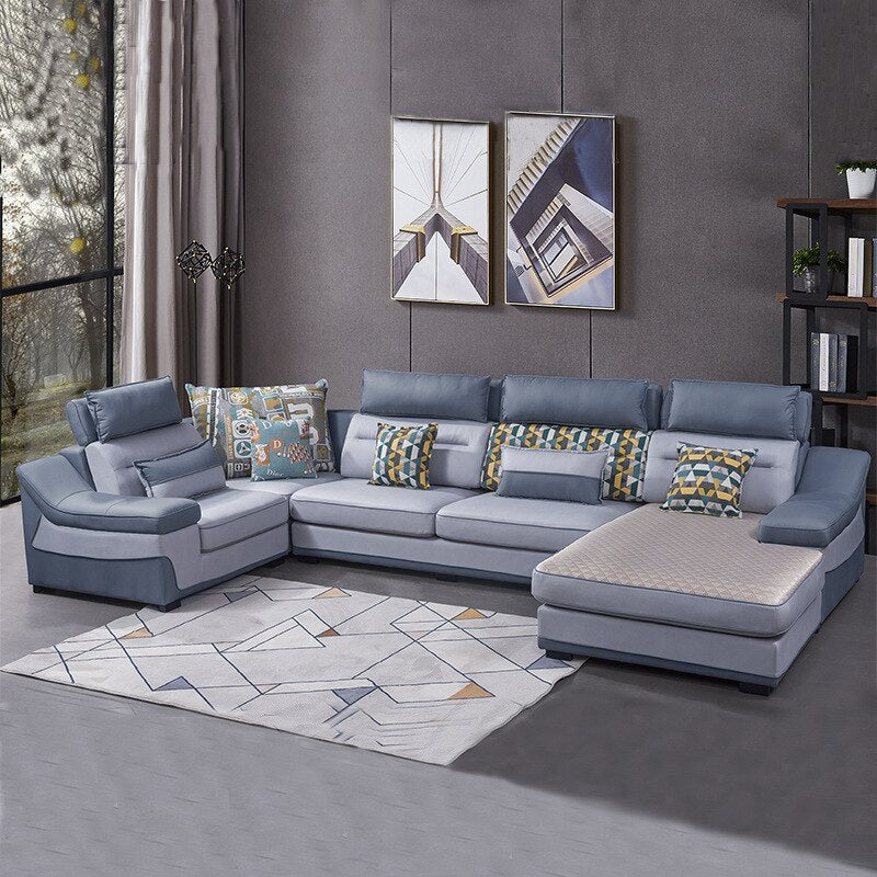 Cloth sofa large living room full set combination large household New Technology cloth sofa