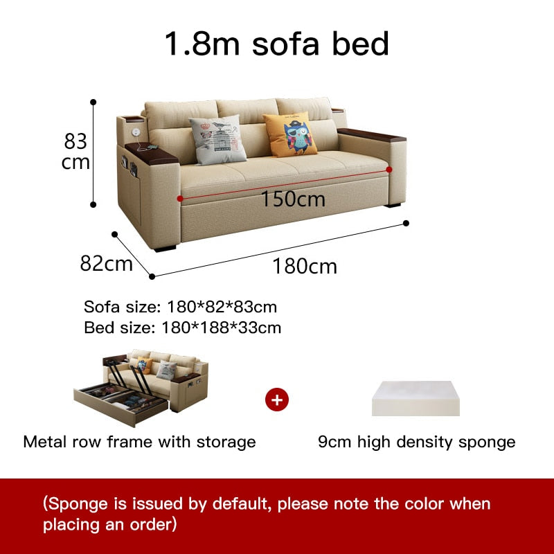 Sitting room sofa bed multi-purpose amphibious double web celebrity home collapsible small family in 2021, the new expansion bed