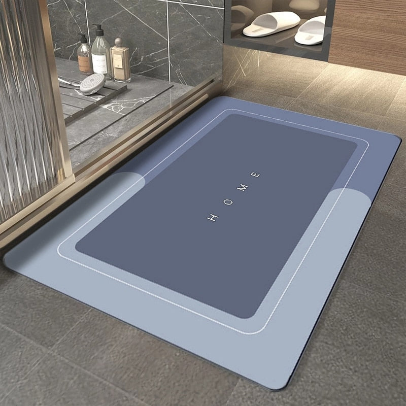 Super Absorbent Bath Mat Quick Drying Bathroom Rug Non-slip Entrance Doormat Nappa Skin Floor Mats Toilet Carpet Home Decor