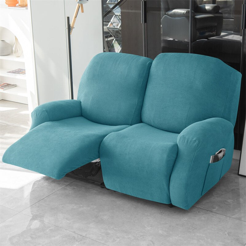 1 2 3 Seater Polar Fleece Recliner Sofa Cover Elastic Spandex Couch Slipcover Lazy Boy Armchair Covers for Living Room Furniture