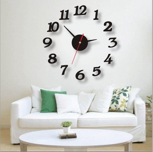 Large 3D Wall Clock Luminous Classic Wall Clocks DIY Digital Clock Wall Stickers Silent Clock for Home Living Room Table Decor