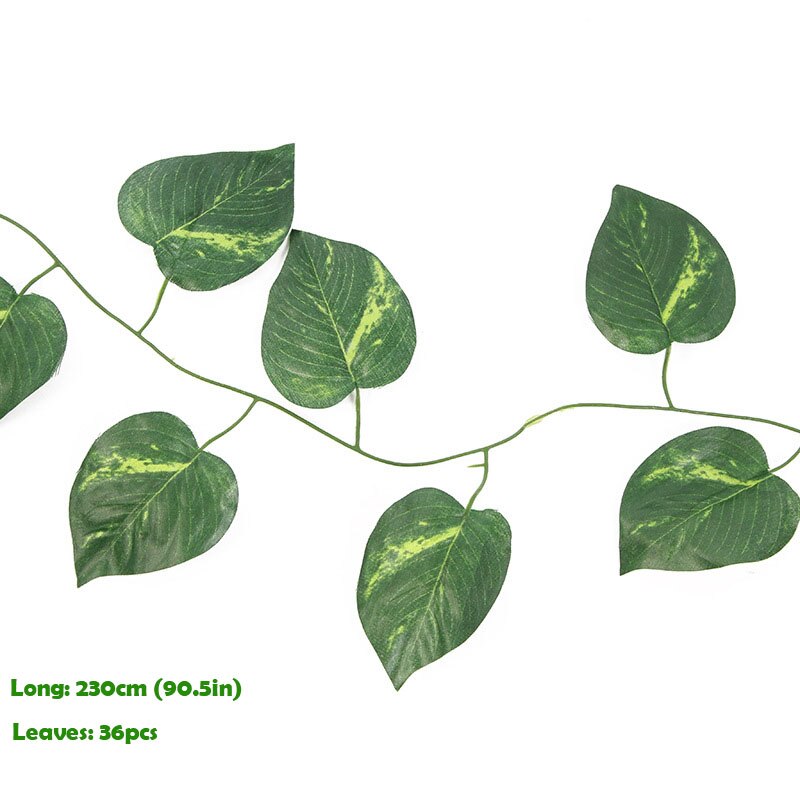 Artificial Plants Home Decor Green Silk Hanging Vines Fake Leaf Garland  Leaves