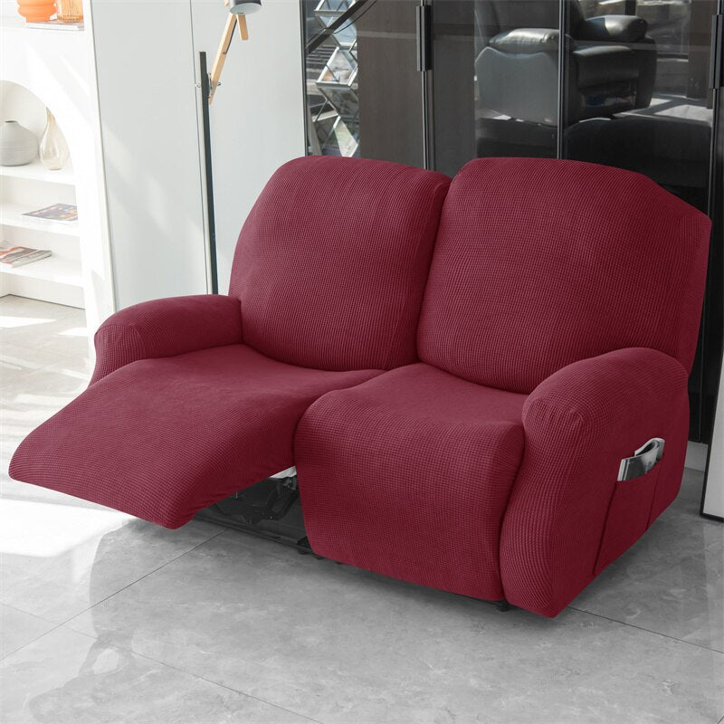 1 2 3 Seater Polar Fleece Recliner Sofa Cover Elastic Spandex Couch Slipcover Lazy Boy Armchair Covers for Living Room Furniture