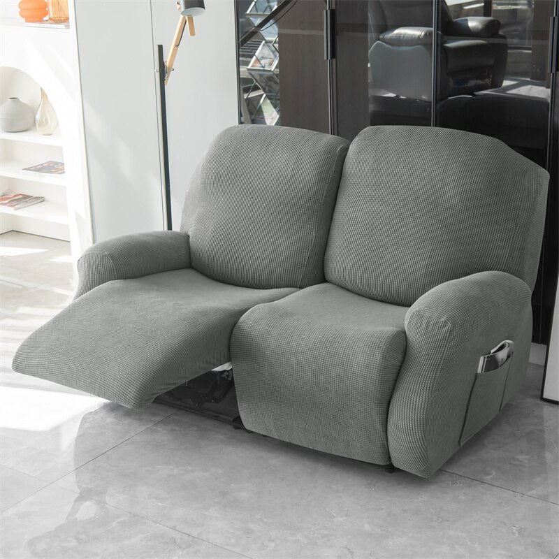 1 2 3 Seater Polar Fleece Recliner Sofa Cover Elastic Spandex Couch Slipcover Lazy Boy Armchair Covers for Living Room Furniture