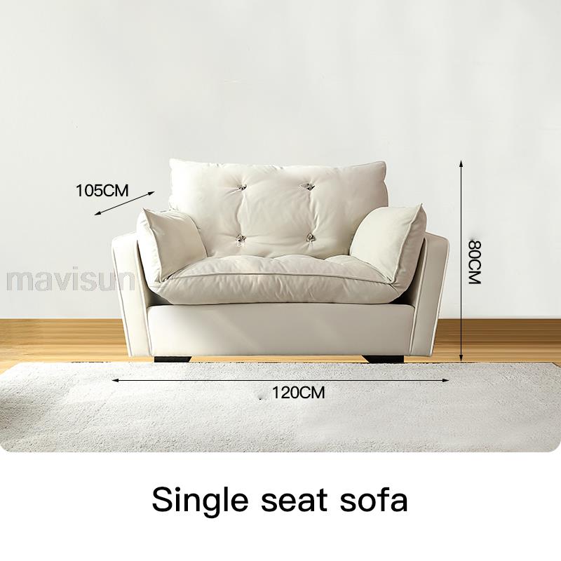 New Arrival Italian Technology Cloth White Recliner Sofa Living Room Armchair Home Furniture Modern Luxury For High-end Villa