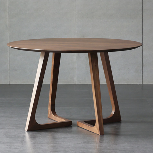 Nordic round table solid wood table family small table living room simple modern dining table