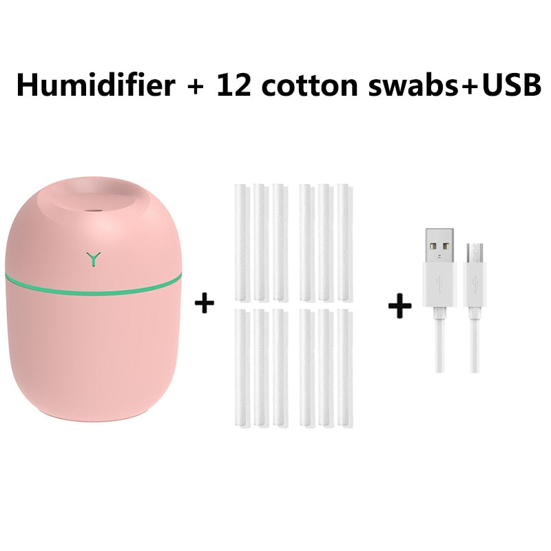 Kindream 220ml Mini Air Humidifier USB Aroma Essential Oil Diffuser For Home Car LED Night Lamp Diffuser