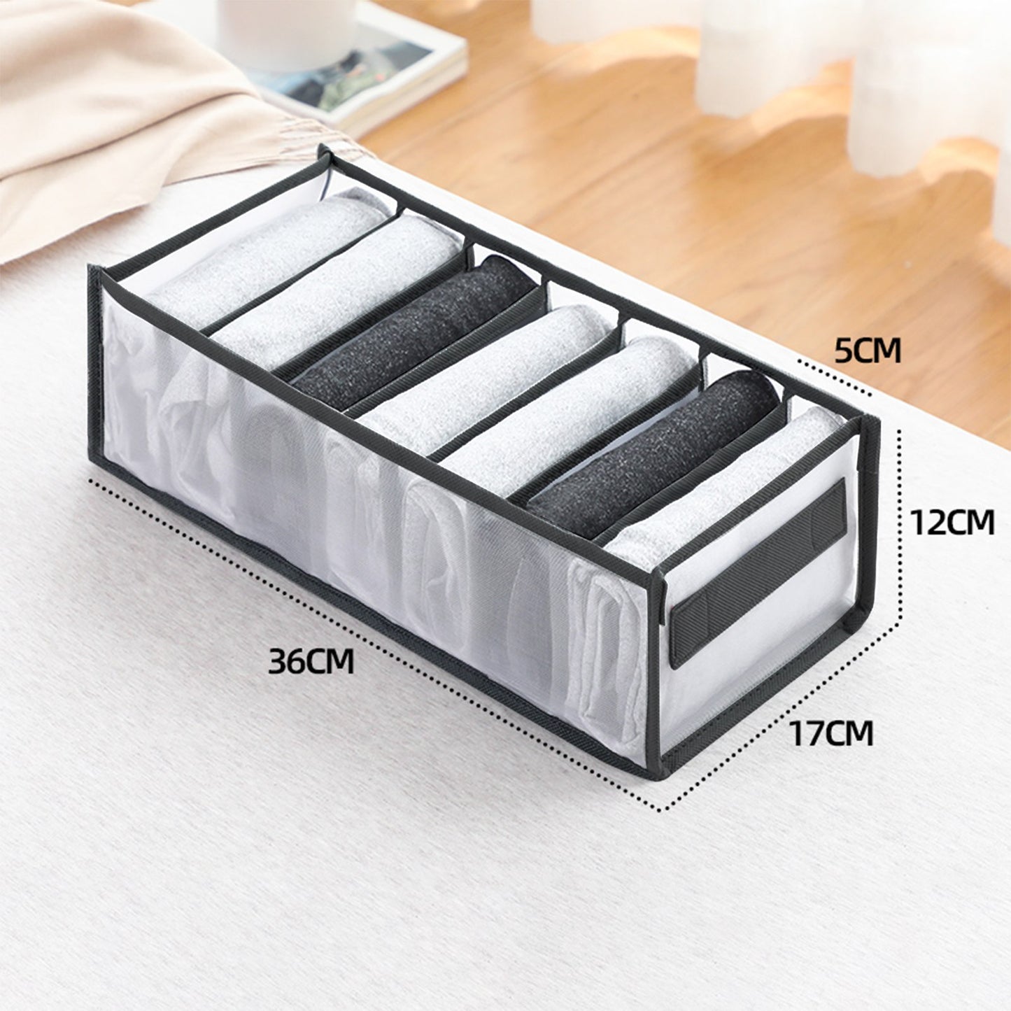 Closet Organizer For Underwear Socks Home Cabinet Divider Storage Box Storage Organizer for clothes Foldable Drawer Organizer