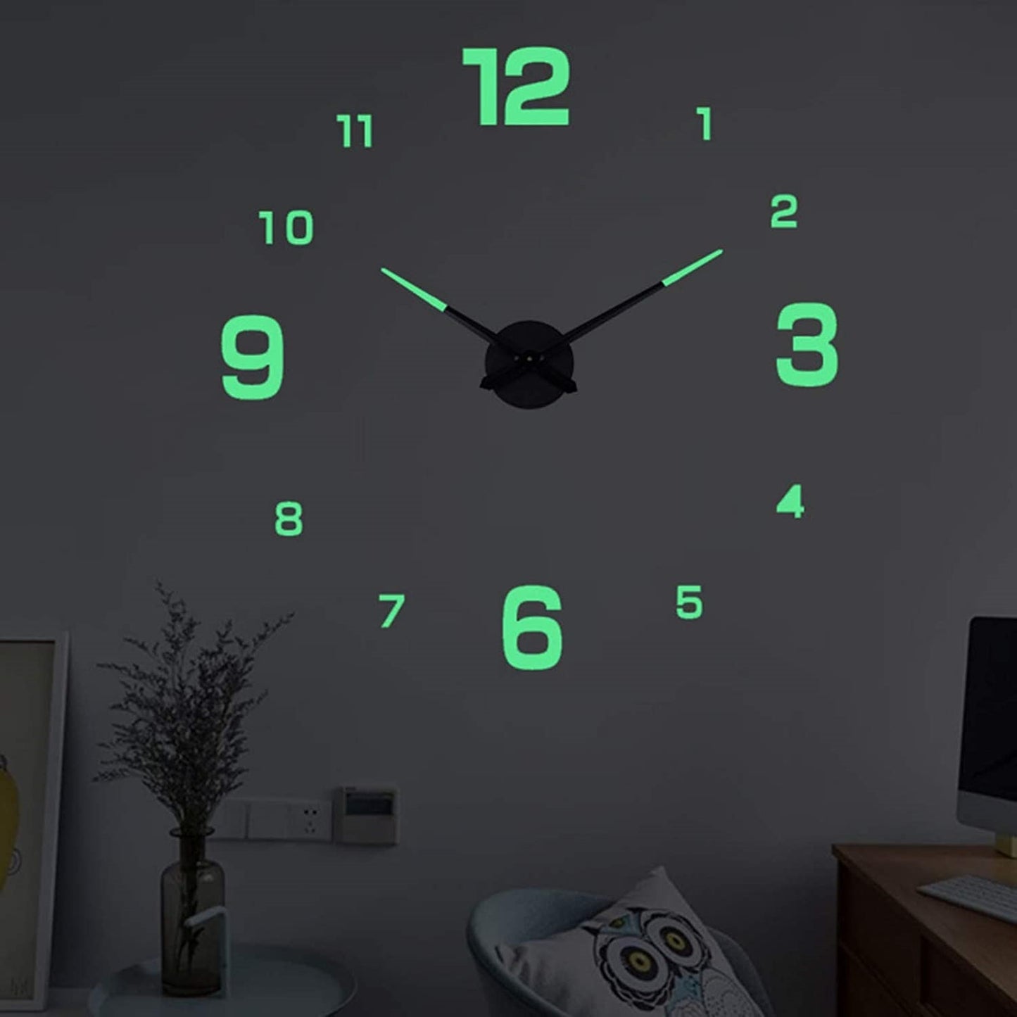 Modern Frameless DIY Wall Clock 130cm/51&#39;&#39; Large 3D Wall Watch Mirror Stickers for Minimalism Home Office Living Room Decoration