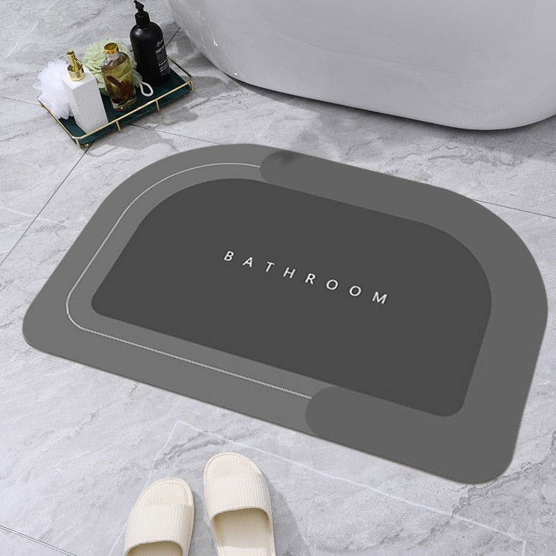 Super Absorbent Bath Mat Quick Drying Bathroom Rug Non-slip Entrance Doormat Nappa Skin Floor Mats Toilet Carpet Home Decor