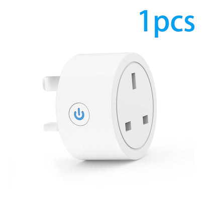 20A Tuya Smart Socket WiFi UK Plug 3pin Adapter Home Alexa Voice Control With Energy Monitering Timer Function Power Outlet Set