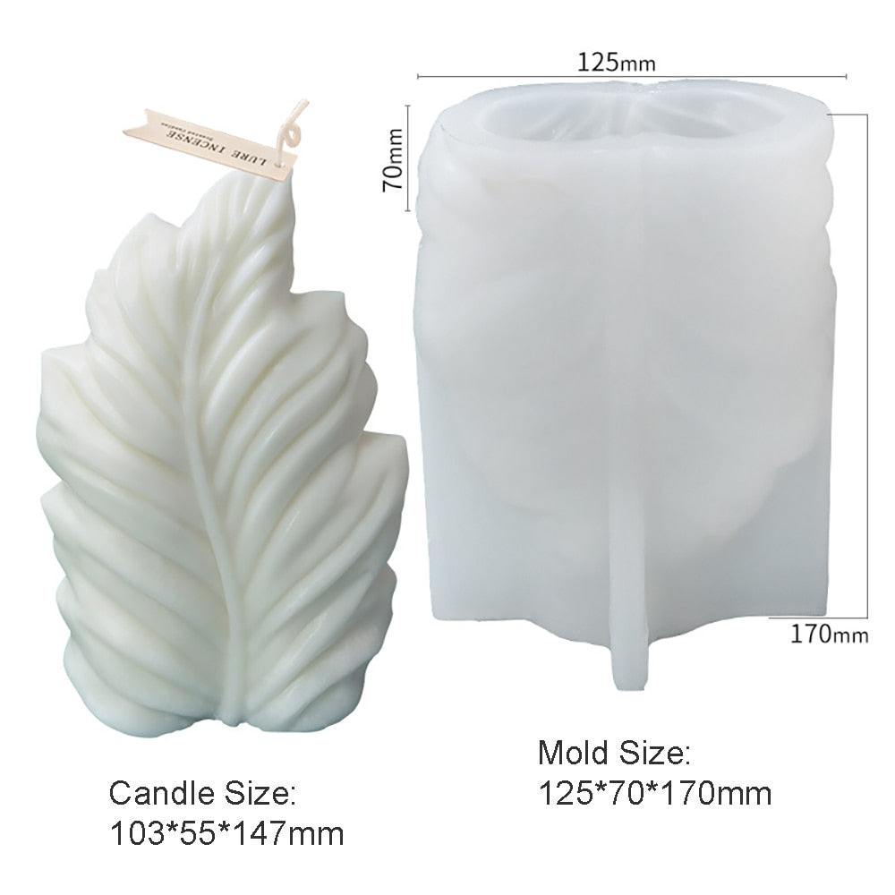 3D Silicone Candle Mold Leaf Scented Candle Making Molds DIY  Scallop Candle Soap Plaster Wax Mold Home Decor Craft Supplies