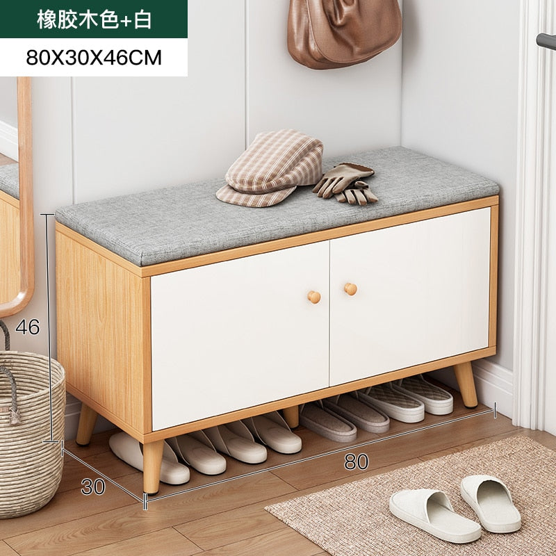 Nordic Shoe Cabinet Modern Luxury Home Stool Shoe Cabinet Sitting Minimalist Stool Integrated Meuble Chaussure Furniture KC50XG