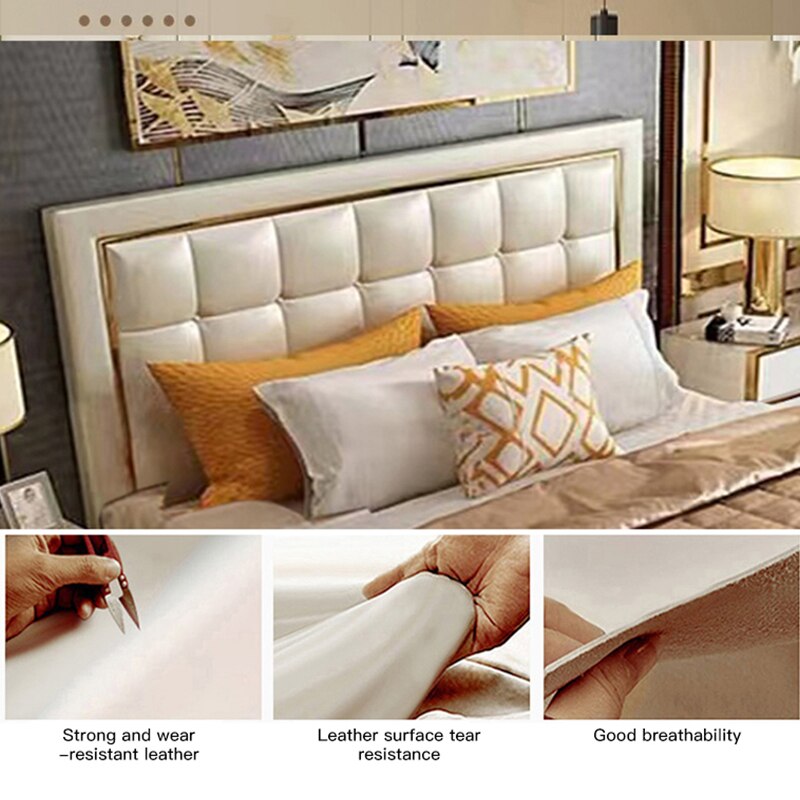 New High-end Luxury Leather Double Bed Modern Simple Fashionable Confortable Double Bed Box Lit 2 Personnes