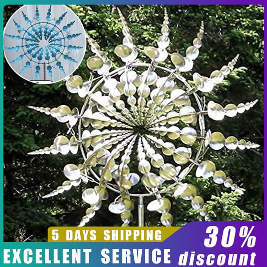 Unique Magical Metal Windmill Outdoor Wind Spinners Wind Collectors Courtyard Patio Lawn Garden Decoration Outdoor Indoor