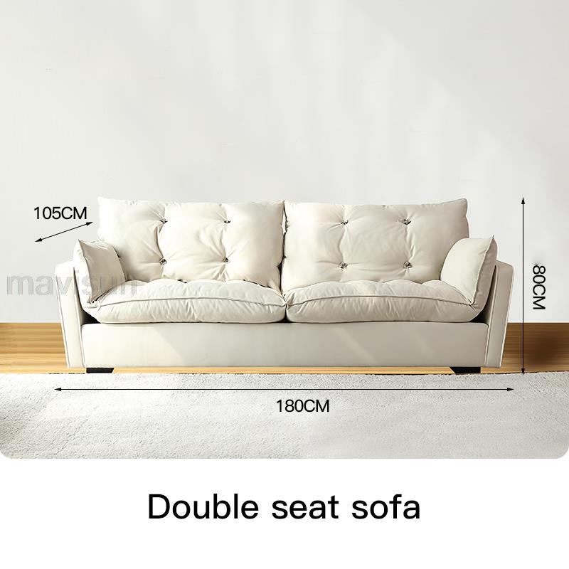 New Arrival Italian Technology Cloth White Recliner Sofa Living Room Armchair Home Furniture Modern Luxury For High-end Villa