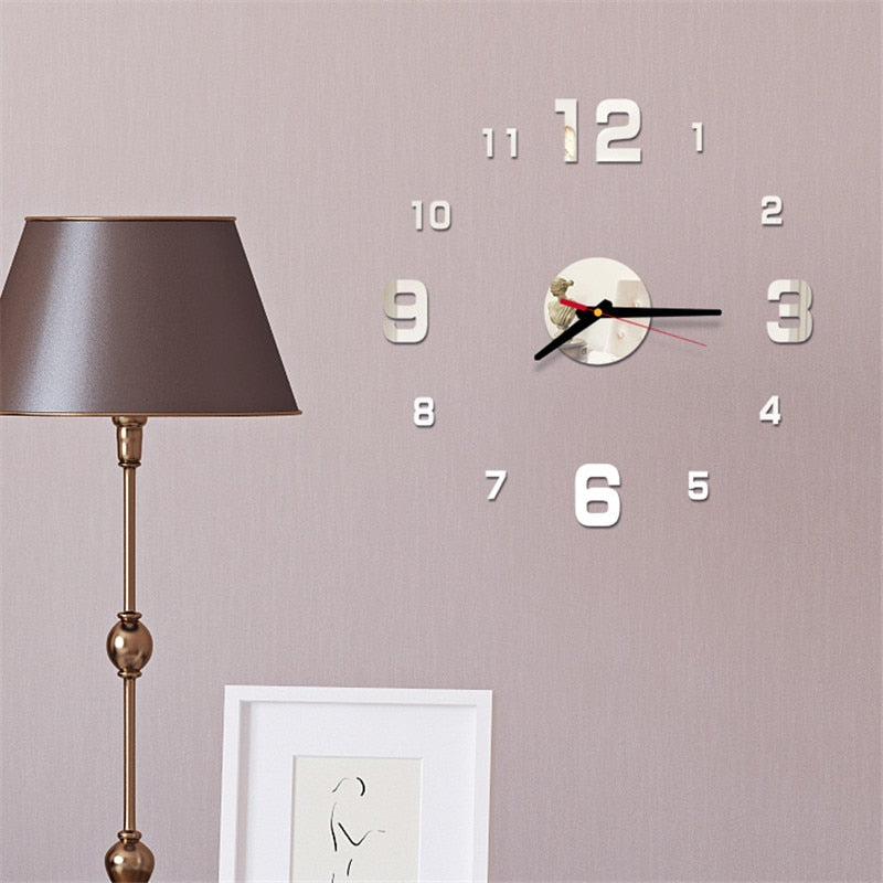 Modern Large Wall Clock 3d Mirror Sticker Unique Big Number Watch Diy Decor Wall Clock Art Sticker Decal Home Modern Decoration