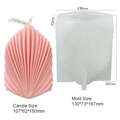 3D Silicone Candle Mold Leaf Scented Candle Making Molds DIY  Scallop Candle Soap Plaster Wax Mold Home Decor Craft Supplies